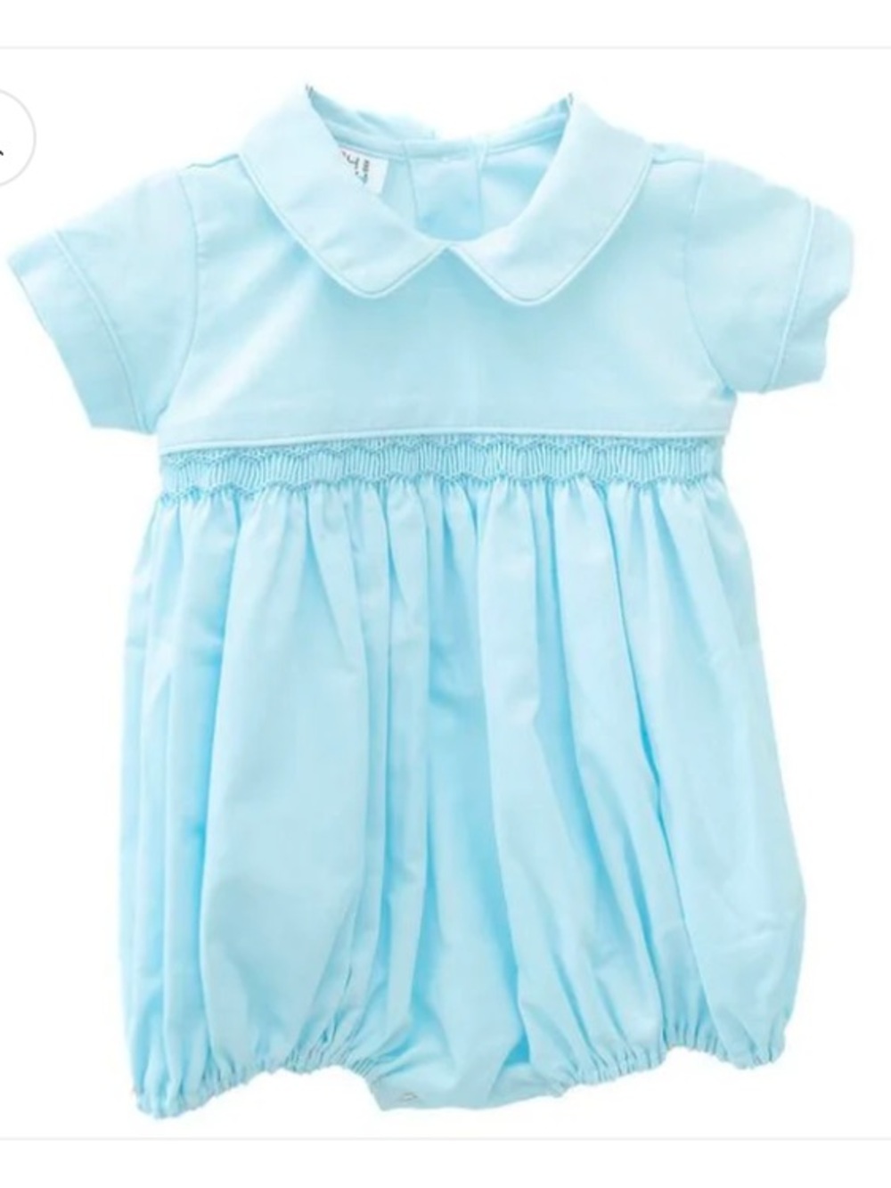 Ruth & Ralph Classic Blue Arthur Bubble with Collar and Smocking
